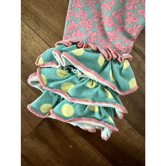 Matilda Jane Once Upon A Time Dazzling Potion Pink Green Knit Bow Dot Leggings 2 - Picture 5 of 7